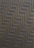 1004 | Zigzag. Laiton patiné bronze foncé vernis satiné