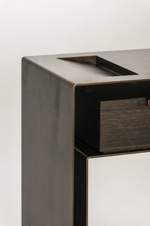 console double peau laiton acier maison pouenat sybille de margerie